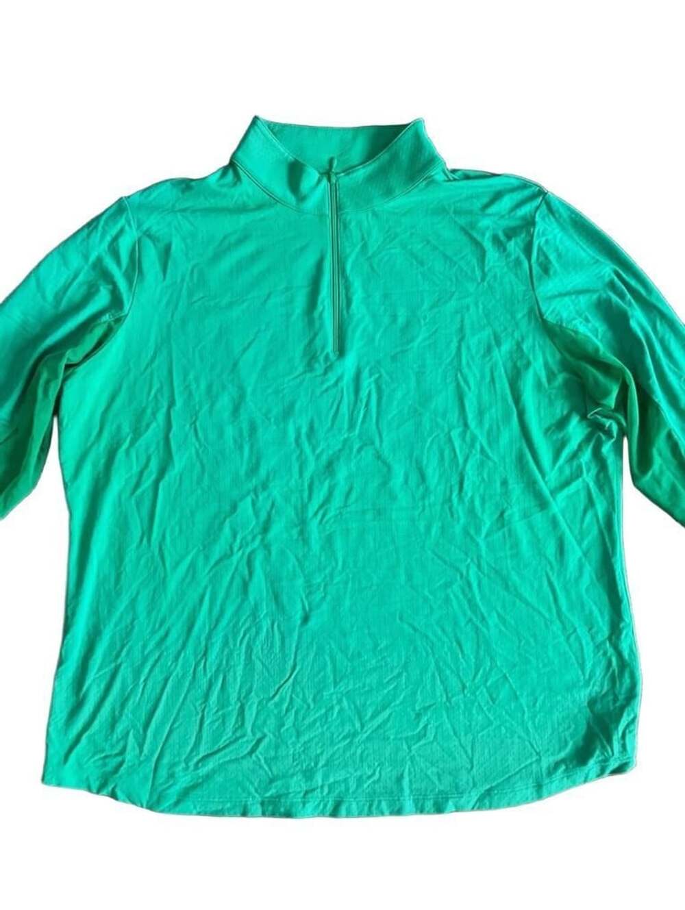IBKÜL Women’s Quarter Zip Pullover Size M Teal Green UPF 50+ Cooling Golf Top - Picture 3 of 7